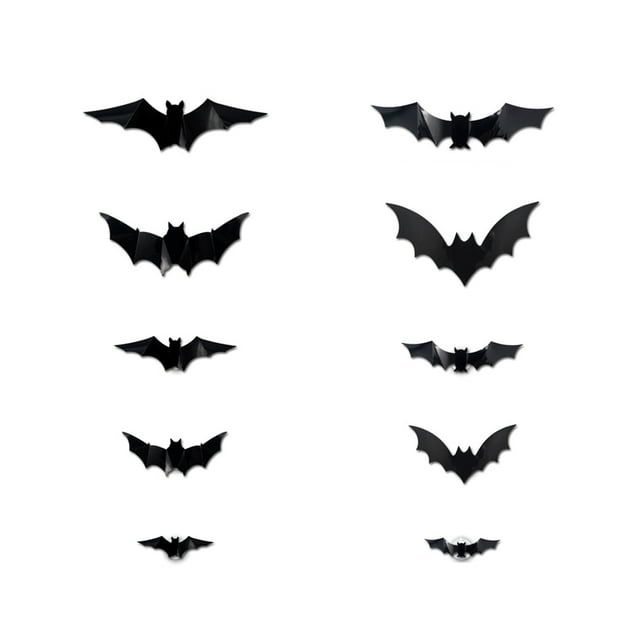 xiaxaixu LED Bat Light, PVC Sticker Lights Indoor Holiday Party Wall Art Halloween Decoration