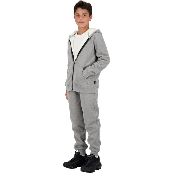 Tony Hawk Boys Fleece Sherpa Lined Hoodie and Sweatpant Set , Size 7-16