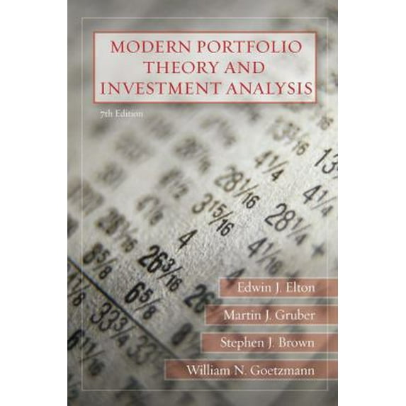 Pre-Owned Modern Portfolio Theory and Investment Analysis Paperback