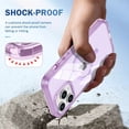 thumbnail image 4 of Allytechgroup iPhone 11 Pro Max Case with Screen Protector, Magnetic Back Cover Compatible with Magsafe Transparent Shockproof Drop Proof Phone Case for Apple iPhone 11 Pro Max, Lightpurple, 4 of 8