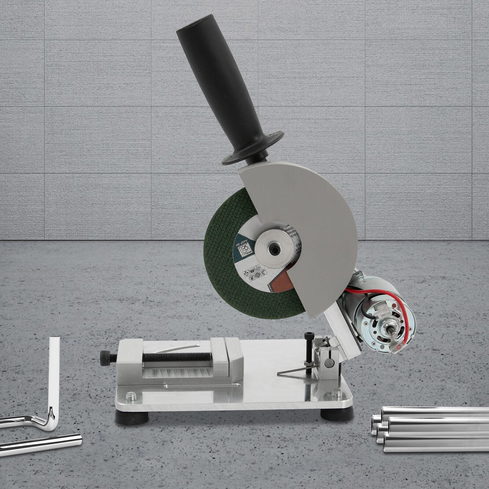 4" Mini Table Saw Chop Saw Soft Metal Wood Plastic Cutting Machine 0-45