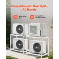 thumbnail image 6 of VEVOR Mini Split Ground Stand, Anti-Vibration Mini Split Stand for 9000-18000 BTU Ductless Air Conditioner Heat Pump, Heavy Duty AC Base Bracket Floor Mount w/ 551LBS Max. Load,Dual Levels, 6 of 9