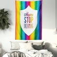 thumbnail image 3 of Quotes Decor Tapestry, Digital Bound Little Triangles Rainbow Colors Futuristic Geometric Work Motivation, Wall Hanging for Bedroom Living Room Dorm Decor, 60W X 80L Inches, Multi, by Ambesonne, 3 of 5