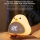 thumbnail image 2 of Cartoon Time Bird Alarm Clock Light Led Time Bird Night Light Carga Usb Reloj Silencioso Con Interruptor De Botón De Cabeza Tiempo De Retardo Temporización Pantalla De Temperatura Para Interiores Cateissary HA018859-00, 2 of 7