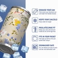 thumbnail image 2 of 12 Oz Coffee Travel Mug with Lid, Double Wall Vacuum Bright Floral Reusable Stainless Steel Water Bottle Leak Proof Insulated Hot Cold Coffee Cup Gift for Women(1pcs), 2 of 5