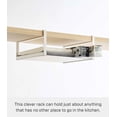 thumbnail image 2 of Yamazaki Home Undershelf Organizer, White, Steel, Fits Shelves Up To 0.875 Inches, Supports 4.4 pounds, Undershelf, 2 of 6