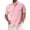 Pink, variant on WTXUE Button-Up Shirts Short Sleeve, Notch Neck Shirts Top Shirt Pocket Single Breasted Shirt Cotton Shirt Top Workwear for Men Dark Blue 3XL