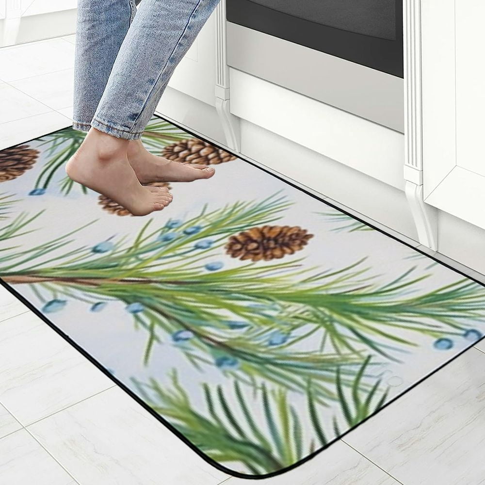 Qinduosi Mats, Christmas Doormat, Front Back Mat Rubber Backing, Non Slip, Indoor &amp; Outdoor, Waterproof, Use for Entry, Patio, Areas 19.68*47.24 in