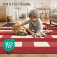 thumbnail image 4 of ODIKA 8'x10' Washable Area Rug Non-Shedding, Easy Care, Patriotic Door Striped Motif Border Independence Welcome July Flowing Dynamic for King Size Bedroom Under Bed, Master Suite, 4 of 7