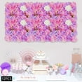 thumbnail image 6 of 12pcs 3D Artificial Flower Wall Panels Silk Rose Mat Wedding Backdrop Decor 15*15" Pink & Purple, 6 of 21