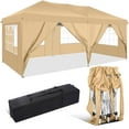 thumbnail image 3 of SANOPY 10' x 20' Pop Up Canopy Tent, Instant Outdoor Party Canopy, Straight Leg Shelter, Adjustable Height Waterproof Gazebo with Carrying Bag for Party Wedding Picnic Tent, 3 of 11
