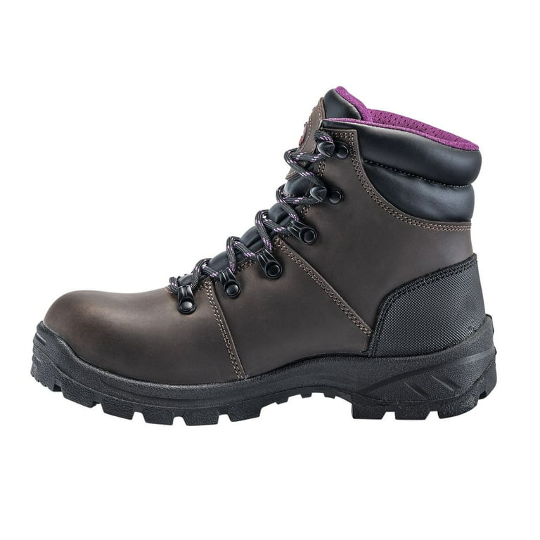 Avenger Work Boots Womens Leather Slip resistant Brown A8675 Walmart