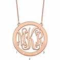 thumbnail image 3 of 14K Rose Gold Large Family Monogram Necklace Made In United States -Jewelry By Sweet Pea, 3 of 7