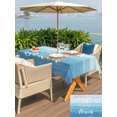 thumbnail image 5 of Outdoor Tablecloths with Umbrella Hole & Zipper, Blue Summer Beach Tablecloth Rectangle 60x84 Inch, Coastal Vacation Blue Wooden Waterproof Table Cloth, Patio/Pool/Picnic Table Covers, 5 of 8