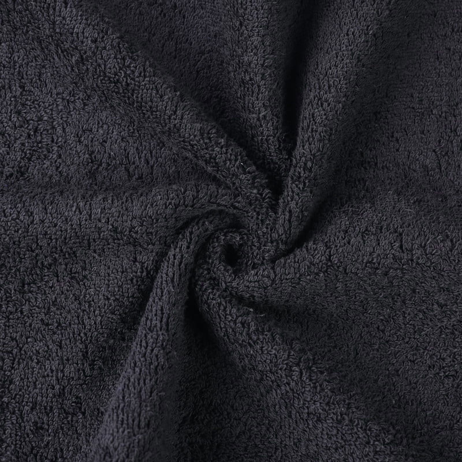 Superior Kendell Egyptian Cotton 3-Piece Towels Set, Black