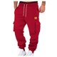 thumbnail image 1 of Pantalones cargo rectos para hombre: cintura ajustable, múltiples bolsillos, tejido elástico. Pantalones duraderos para actividades al aire libre., 1 of 8