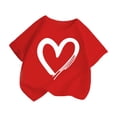 thumbnail image 4 of Bigetiay Girls Short Sleeve T Shirts Loose Cute Casual Tees with Heart Print Breathable Comfortable Daily Wear 13-14 Years, 4 of 4