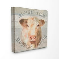The Stupell Home Decor Farmhouse Rustic Look Fresh Dairy From Jersey Cows Sign Canvas Wall Art