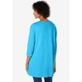 thumbnail image 2 of Woman Within Plus Size Smocked Henley Trapeze Tunic, 2 of 5