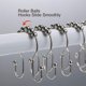 thumbnail image 4 of Ganchos para cortina de ducha, anillos de 12 piezas, ganchos dobles anticaídas deslizantes de equilibrio resistente al óxido de acero inoxidable para cortinas de baño, 4 of 4