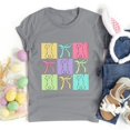 thumbnail image 4 of Plebaso T-Shirts de Pâques pour Femmes Manches Courtes Imprimés Graphiques Hauts Été Décontractés Amples, 4 of 6