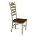 thumbnail image 3 of Whitewood Industries Inc. International Concepts Hand-rubbed Finish Wooden Tall Ladderback Chairs (Set of 2) espresso/alabaster, 3 of 11