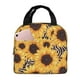 thumbnail image 1 of Easygdp Artistic Zebra Print Sunflower Bolsa Térmica Premium - Tela Oxford Impermeable, Gran Capacidad, Bolsillo Frontal, Unisex para Trabajo, Escuela, Actividades al Aire Libre y Picnics, 1 of 8