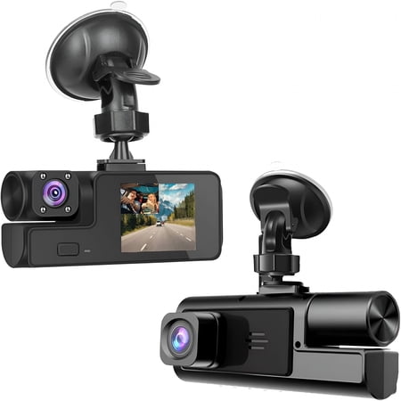 GJX 2026 New 1080P Dual Dash Camera for Car Front&Inside Dashcam Car Security Video Recorder,170°Wide Angle Vehicle Cam,G-Sensor,2"Ips Screen,Loop Recording,Night Vision(Dual Dash Cam Without Card)