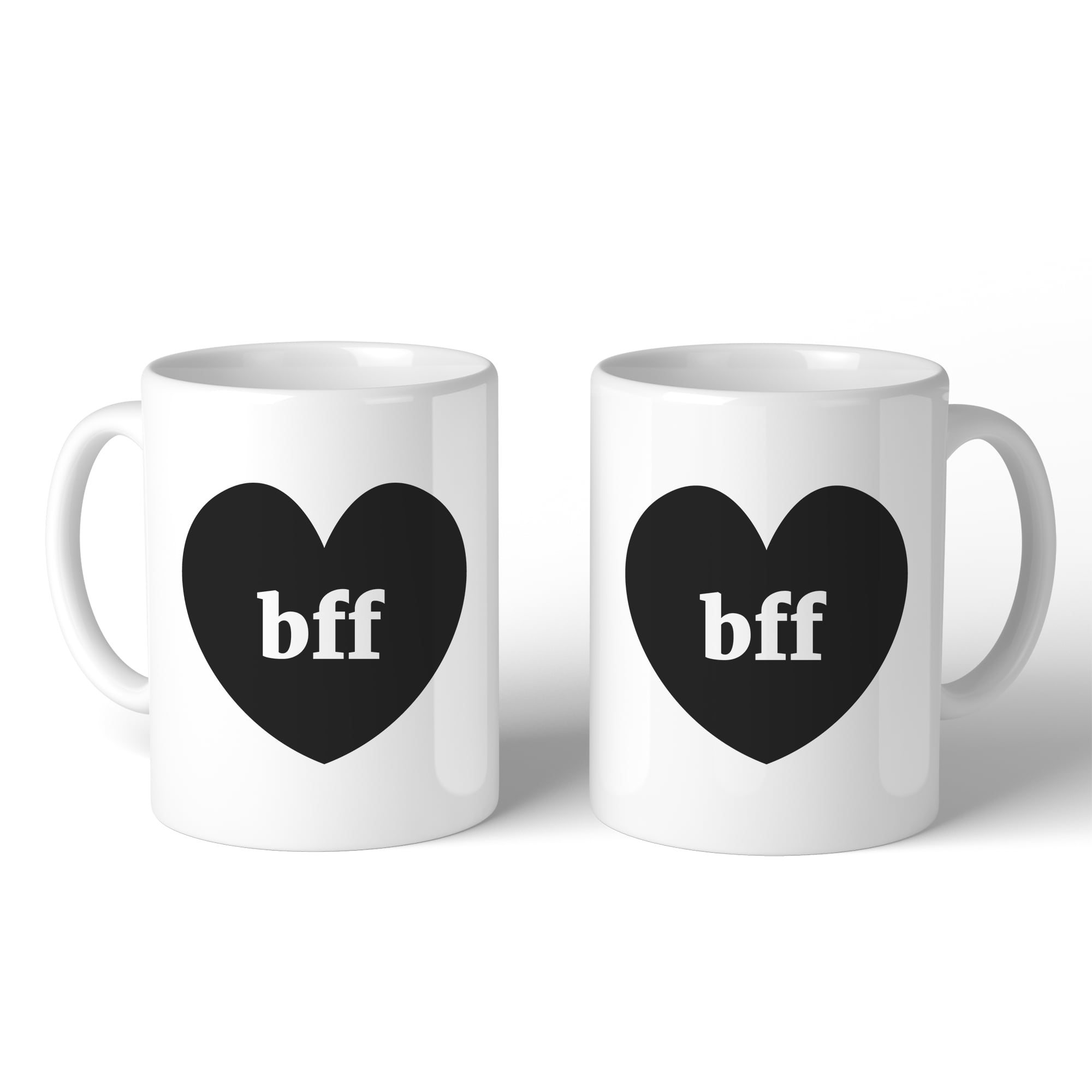 365 Printing BFF Hearts BFF Couple Coffee Mugs Funny Matching Gifts For