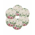 thumbnail image 7 of 13 Inch Round Placemats Set of 6, Spring Pink Roses Non Slip Heat Insulation PP Table Mats, Pastoral Eucalyptus Leaves Rustic Burlap Washable Place Mats for Kitchen Dining Party Table Decor, 7 of 7