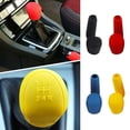 thumbnail image 3 of 2Pcs Universal Manual Car Hand Brake Case Silicone Gear Head Shift Knob Cover Gear Shift Collars Handbrake Grip（Black）, 3 of 5