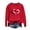 013Red, variant on Generic Womens Cute Valentines Outfits Long Sleeve Love Heart Graphic Sweatshirts Pullover Valentine's Crewneck Sweatshirt