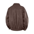 thumbnail image 7 of Drovellove Plus Size Women's Faux Leather Jacket with Stand Up Collar | Long Sleeve Zippered Outwear with Pockets for Casual Daily Wear, 7 of 7