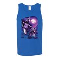 thumbnail image 2 of Wild Bobby, Fantasy Wolf Howling at The Full Moon Animal Lover Mens Graphic Tank Top, Royal, Large, 2 of 3