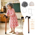 thumbnail image 3 of Benylion 100 Days of School Kids Old Lady Costume Girls Granny Dress 100 Year Grandma Halloween Cosplay Outfit for 4-5 Years, 3 of 7