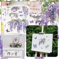 thumbnail image 5 of 6 Sheets Rub On Transfer Sticker, Purple Vine Floral Pattern Decal for DIY Scrapbooking Photo Albums Furniture,15 * 30cm, 5 of 7