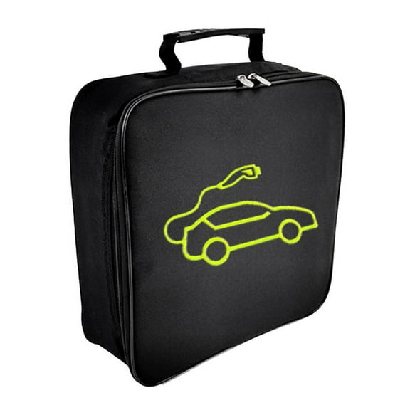EV Car Charging Cable Storage Carry Bag for Electric Vehicle Charger Plugs Sockets Waterproof Equipment Container A,1 x EV Charging Cable Carry Bag,Black