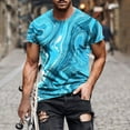 thumbnail image 1 of Styesk T-Shirts pour Hommes Mode Hommes Confortables Imprimés Manches Courtes Col Rond Blouses Chemises, 1 of 5