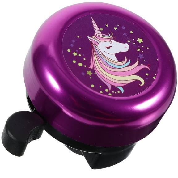 MUSEYA Bike Bell Purple Cartoon Unicorn Shape 1Pcs 2.8x2.2x2.2in