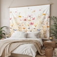 thumbnail image 3 of Colorful Wildflower Large Tapestry for Bedroom Wall Hanging Tapestry,Botanical Vintage Floral Country Retro Ceiling Backdrop Tapestries Poster Blanket Wall Decor for Teens Room Living Room 86" x 104", 3 of 8