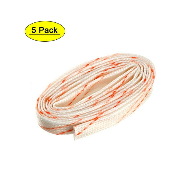 Uxcell 5pcs Manga de protección contra calor de fibra de vidrio 4mm (5/32 pulgadas) ID x 2.87ft Tubo de manga