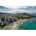 thumbnail image 2 of Peebles, Douglas 14x11 Black Ornate Wood Framed with Double Matting Museum Art Print Titled - Waikiki-Honolulu-Oahu-Hawaii, 2 of 4