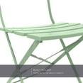 thumbnail image 4 of Premium Steel Patio Bistro Set, Folding Outdoor Patio Furniture Sets, 3 Piece Patio Set of Folding Patio Table and Chairs,Bean Green, 4 of 5