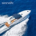 thumbnail image 7 of SereneLife 3 Bow Bimini Top Boat Cover 72'' x 79-84'' x 46'', Durable 1" Aluminum Frame, Waterproof & UV-Resistant, Easy Install with Front Straps, Rear Support Arms & Free Storage Boot Blue, 7 of 7