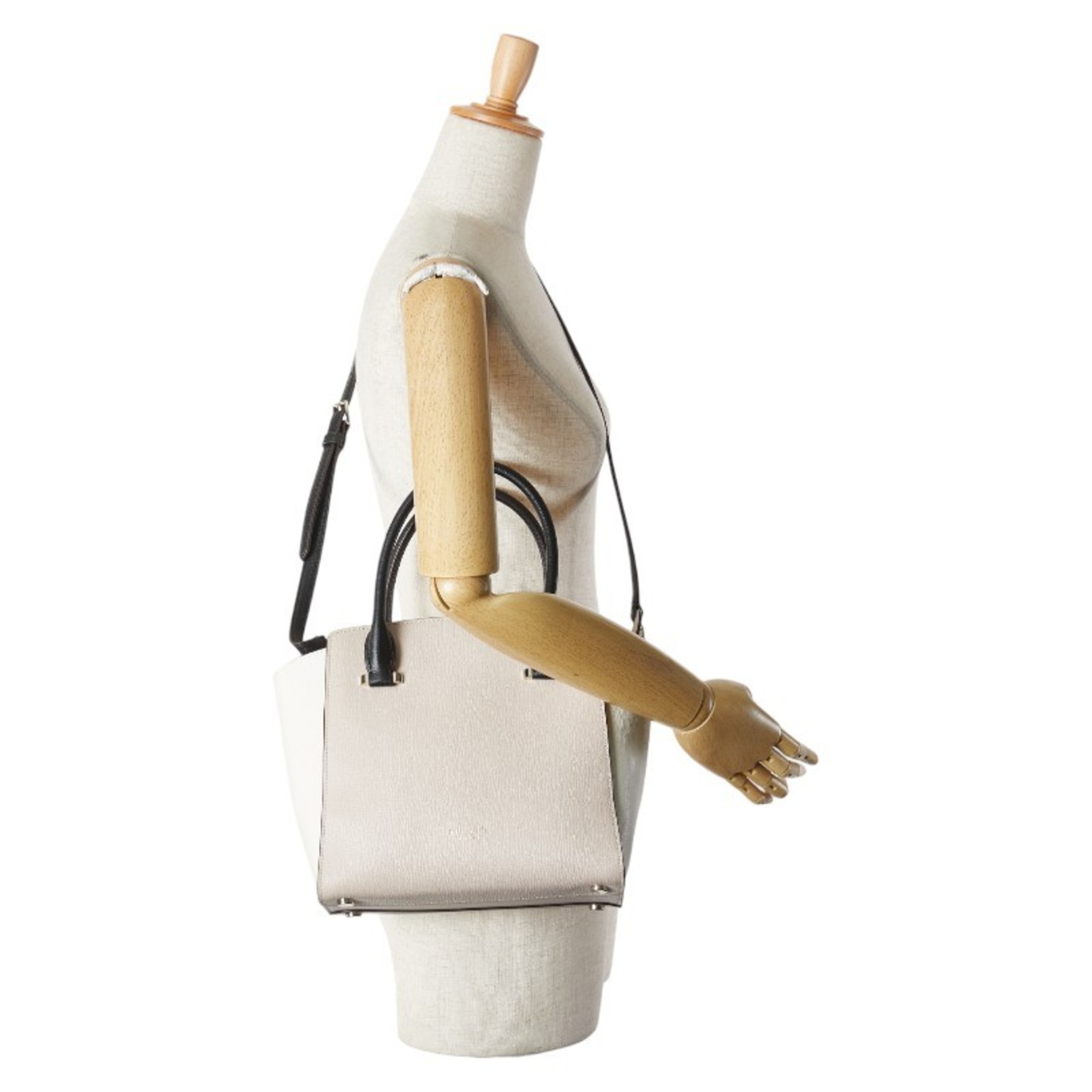 Pre-Owned Kate Spade 2-Way Tote Bag/Shoulder Bag in Pink, White, and Black Leather for Women