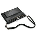 thumbnail image 4 of Allytech Handbag Case for iPad 9/8/7 Gen 2021/2020/2019 with Card Slots Zipper Pocket Kicktand Function Crossbody Shoulder Strap Handstrap Phone Bag Case for iPad 10.2 2021/2020/2019,Black, 4 of 8