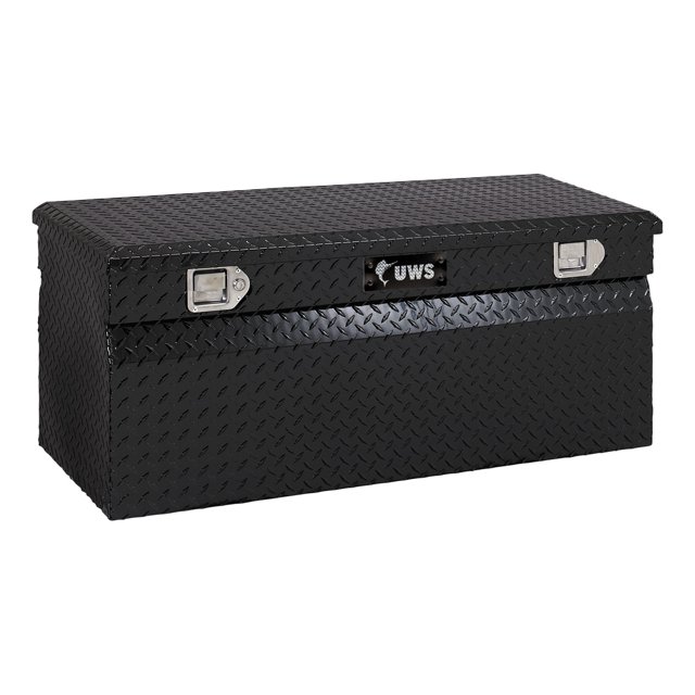 UWS TBC-42-BLK Tool Box Chest; Single Lid; Diamond Tread; Black; Aluminum; 20 Inch Width x 42-7/8 Inch Length x 19 Inch Height