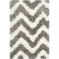 thumbnail image 2 of SAFAVIEH Barcelona Carmella Geometric Shag Area Rug, Ivory/Silver, 2' x 3', 2 of 2