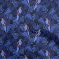 thumbnail image 1 of oneOone Rayon Navy Blue Fabric Tropical & Bird Sewing Fabric By The Yard Printed Diy Clothing Sewing Supplies 56 Inch Wide, 1 of 5