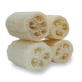 thumbnail image 1 of Esponja exfoliante corporal de lufa natural de 4 pulgadas para el cuidado de la piel en baños, spas y duchas, paquete de 4, 1 of 5